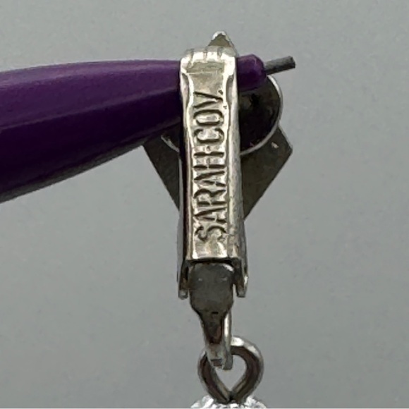 Sarah Coventry Clip On Earrings Vintage Silver Tone Tassel Dangle 2” - Picture 5 of 6